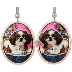 Adorable Shih Tzu Dog Jewelry Earrings