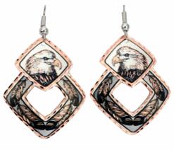 Bald Eagle and Feathers Earrings
