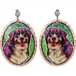 Bernese Mountain Dog Handmade Jewelry Earrings