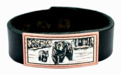 Black Bear Leather Bracelets