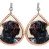 Black Labrador Retriever Dog Jewelry Earrings