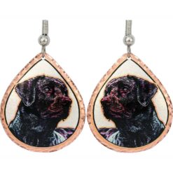 Black Labrador Retriever Dog Earrings Handmade Jewelry