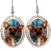 Tan Chihuahua Dog Earrings