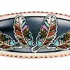 Colorful Feather Design Copper Hair Clip