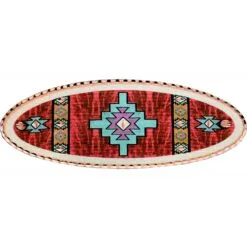 Handmade copper red and turquoise Southwest Native hair clip barrette diamond-cut by hand
