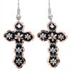 Cross Jewelry Flower Earrings
