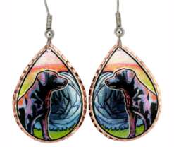 Wholesale Dog Jewelry, Black Lab Earrings