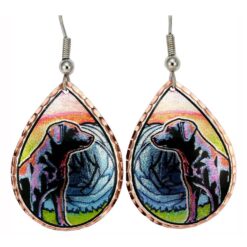 Unique Dog Jewelry, Black Lab Earrings