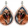 Golden Retriever Earrings, Dog Jewelry for Dog Lovers
