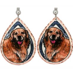 Dog Lovers Jewelry, Golden Retriever Earrings