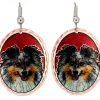 Handcrafted Colorful Sheltie Dog Earrings
