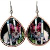 Handcrafted Dog Jewelry, Papilion Dog Earrings