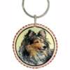 Handmade Dog Key Chains in Sheltie Artwork