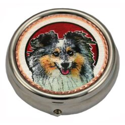 Handmade Sheltie Pill Boxes Dog Gifts