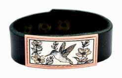 Leather Hummingbird Bracelets