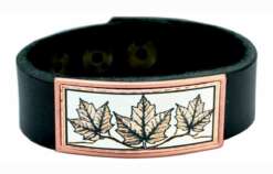 Maple Leaves Artwork Leather Bracelets