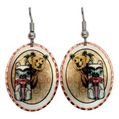 Northwest Indian Alaska Bear Totem Earrings