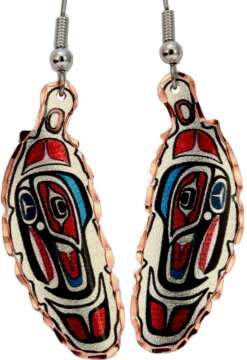 Alaska Eagle Copper Feather Earrings