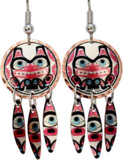 Alaska Native Beaver Dangle Earrings