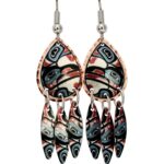 Dangle Alaska Native Eagle Earrings