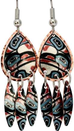 Alaska Native Eagle Dangle Earrings