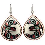 Teardrop Alaska Native Eagle Earrings