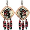NW Native Whale Dangle Earrings