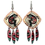 Alaska Native Whale Earrings