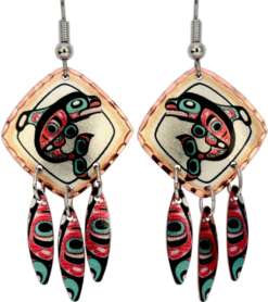 NW Native Whale Dangle Earrings