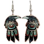 Alaska Native Raven Earrings