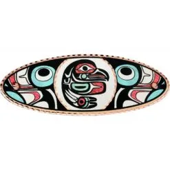 Hair Clips Handmade in Eagle Haida Design