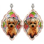Poodle Earrings, Colorful Dog Jewelry
