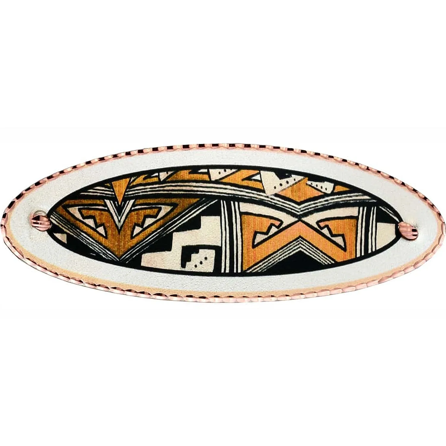 Hair Clip Created in Pueblo Pottery Design