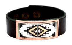 SW Native American Leather Bracelet