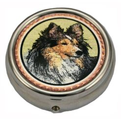 Sheltie Dog Pill Boxes Unique Dog Lovers Gifts