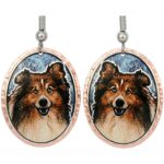 Shetland Sheepdog Dog Earrings