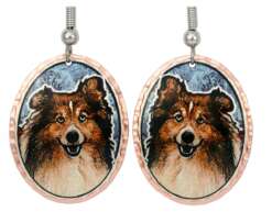 Shetland Sheepdog Earrings, Dog Jewelry