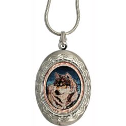 Unique Jewelry Lockets Created in Timber Wolf Design