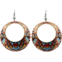 Native American Earrings in Abstract Kachina Artwork