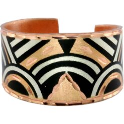 Unique copper ring with geometric design