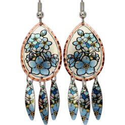 Alaska Nature Jewelry, Forget Me Not Dangle Earrings