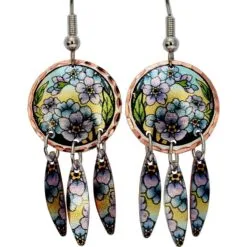 Colorful Forget Me Not Dangle Earrings