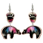 Northern Lights Bear & Paw Earrings