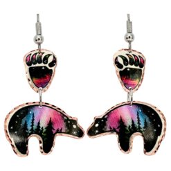 Dangle Bear and Bear Paw Earrings