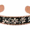 Copper Cuff Flower Bracelets