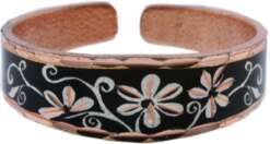 Black Background Flower Rings, Handcrafted Rings