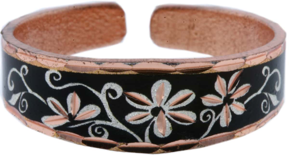 Black Background Flower Rings, Handcrafted Rings Black Background Flower Rings, Handcrafted Rings