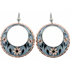 Cut Out Circle Flower Earrings
