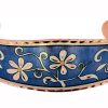 Flower Bracelet Handmade in Striking Blue Color