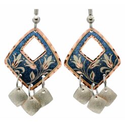 Blue Color Flower Earrings